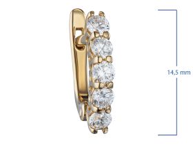 Серьги из желтого золота с бриллиантами э0301сг05210701