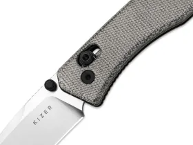 Складной нож Kizer Aegis, сталь AEB-L, рукоять микарта, серый