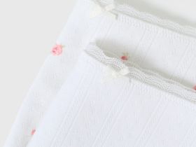 Трусы-танга из трикотажа пуантель с принтом, 2 шт., Белый