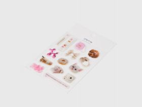 Объёмные наклейки для девочек, 14 шт., Мультицвет