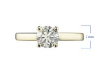 Помолвочное кольцо из желтого золота с бриллиантом э0301кц10161700