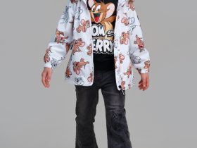 Куртка текстильная с полиуретановым покрытием для девочек (ветровка)