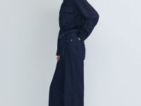 Широкие джинсы Wide leg с ремнём, Синий