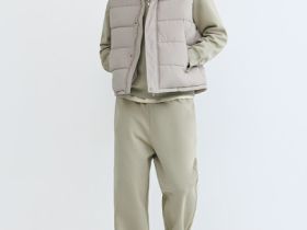 Утеплённый стёганый жилет, Бежевый