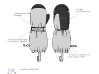 Варежки детские текстильные для девочек