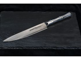 Набор из 4 ножей и подставки Samura Bamboo в подарочной коробке SBA-5, сталь AUS-8, рукоять нержавеющая сталь