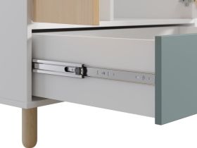 Распашной шкаф Дикинс 2-85x190 Береза/Серо-зеленый