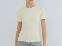 Футболка в рубчик, Желтый