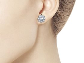 Пусеты из белого золота э4712пс07163700