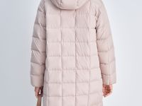 Пуховое пальто с капюшоном