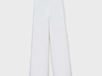 Вязаные широкие брюки, Белый