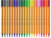 Набор капиллярных ручек Berlingo "Rapido" 20 цв., 0,4 мм, трехгран., европодвес