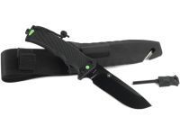 Нож Ganzo G8012V2-BK c паракордом, сталь 8CR13, рукоять пластик