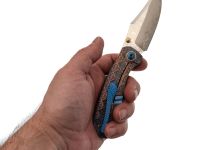 Складной нож Assassin knives Mini Rex, сталь Elmax/Damascus, рукоять титан