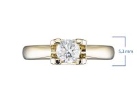 Классическое кольцо из желтого золота с бриллиантом э0301кц06200855