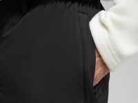 Утепленные брюки широкого кроя с утяжниками по низу