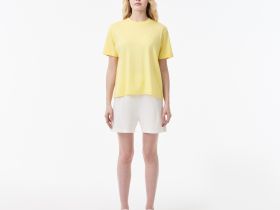 Женская хлопковая футболка Lacoste