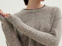 Джемпер с круглым вырезом с добавлением шерсти