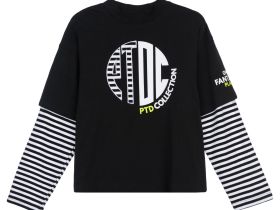 Фуфайка трикотажная для девочек (футболка с длинными рукавами)