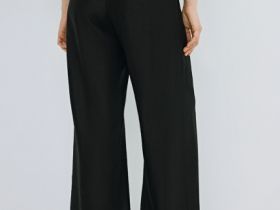 Брюки из полупрозрачной ткани, Черный