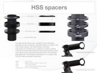 Комплект алюминиевых проставочных колец Deda HSS gnn2 (черный 50 мм 1 1/8&quot;)