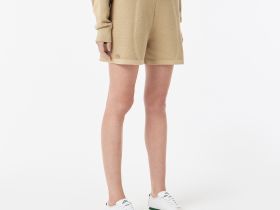 Женские рельефные шорты Lacoste из смеси хлопка