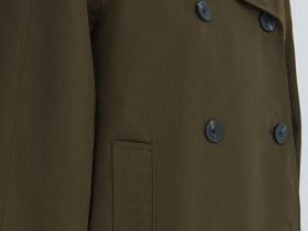 Укороченная куртка-тренч, Зеленый