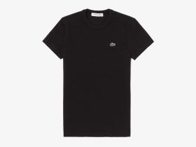 Женская хлопковая футболка Lacoste свободного кроя