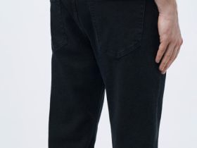 Базовые узкие джинсы, Черный