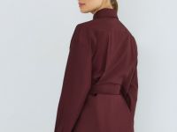 Асимметричная рубашка из хлопка, Фиолетовый