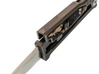 Складной нож Reate EXO-M, сталь Elmax, рукоять черно-зеленая микарта