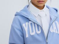 Толстовка на молнии для девочек, Голубой