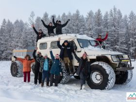 Зима на реке Синяя. Синские Столбы