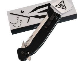 Складной нож Obertech ns-02 Normal straight, сталь VG-10, рукоять G10, черный