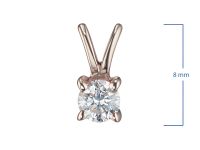 Подвеска из красного золота с бриллиантом э0201пд04220203