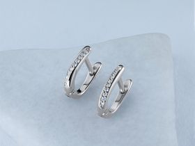 Серьги из серебра с бриллиантами э0601сг06210501