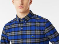 Мужская клетчатая рубашка Lacoste Slim Fit