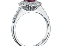 Кольцо из белого золота с рубином э4780кц11220358