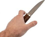 Нож Кроха, сталь M398, рукоять карельская береза