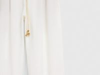 Широкие брюки с поясом, Бежевый