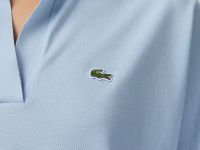 Женская рубашка-поло Lacoste из струящегося хлопка свободного кроя