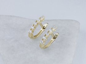 Серьги из желтого золота с бриллиантами э0301сг02210103