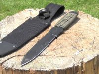 Спортивный нож Cold Steel True Flight Thrower, сталь 1055C, рукоять паракорд, черный/зеленый