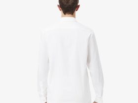 Мужская хлопковая рубашка Lacoste приталенного кроя