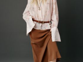 Юбка А-силуэта из модала, Оранжевый