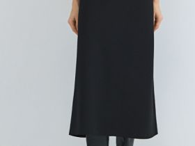 Юбка миди А-силуэта, Черный
