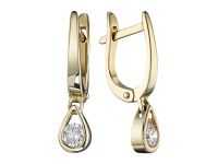 Серьги из желтого золота с бриллиантами э0301сг07120600