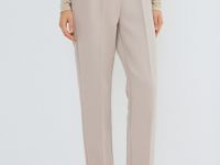 Зауженные книзу брюки, Бежевый