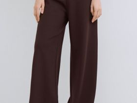 Широкие брюки из трикотажа, Коричневый