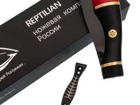 Складной нож Reptilian Трапёр-01 ограниченное издание, сталь D2, рукоять черный и красный G10